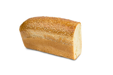 fresh bread isolated on white background