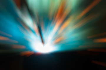 Zoom background with colors of light sparks