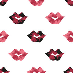 Seamless background of lips