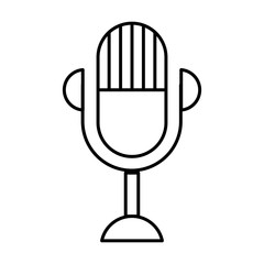 microphone retro device icon vector illustration design
