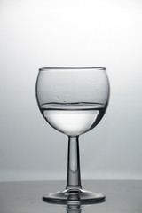 a glass of water