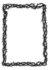 Fototapeta premium Crown of thorns frame with copy space for text. Graphic element