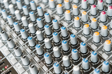 sound mixer control panel. Sound controller Recording Studio. mu