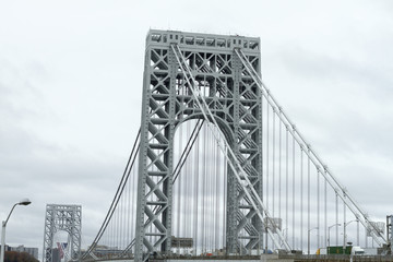 Obraz premium View of George Washington Bridge over Hudson River.