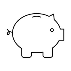 piggy savings money icon vector illustration design
