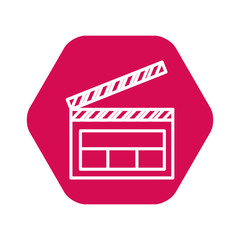 video clapperboard isolated icon vector illustration design