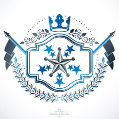 Heraldic Coat of Arms decorative emblem isolated vector illustra