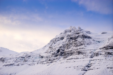Obraz premium Beautiful wintry landscape around Grundarfjordur on Iceland