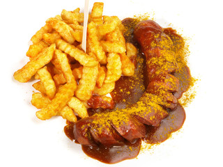 Currywurst mit Pommes Frites