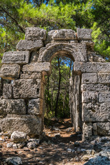 ruins of an ancient city Phaselis in Turkey