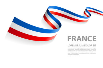 Fototapeta premium Vector Banner with French Flag colors