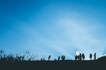 Sun rise. Mountain Phu Chi Fa Thailand.