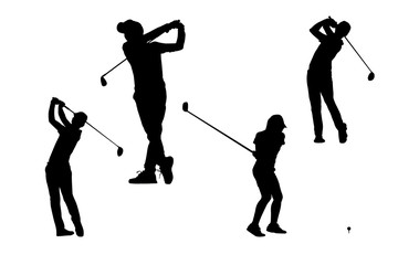 silhouettes golfers collection