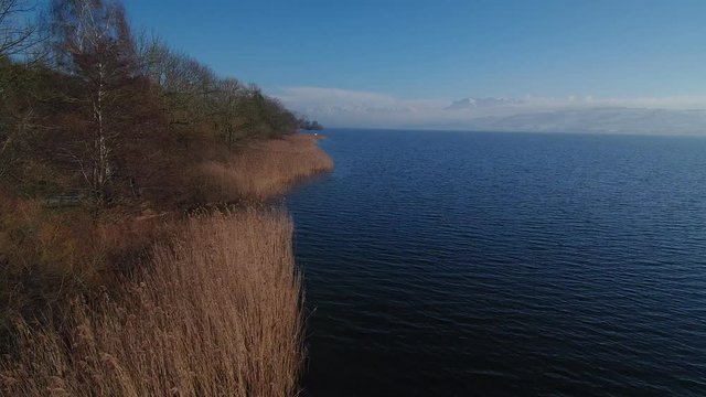 lakeside aerial view - lake sempach