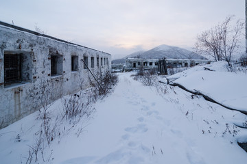 Abandoned prison view