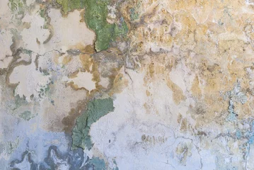 Zelfklevend Fotobehang Verweerde muur Decayed plastered wall abstract background