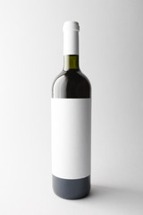 Red Wine bottle on background