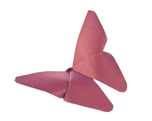 Purple butterfly of origami