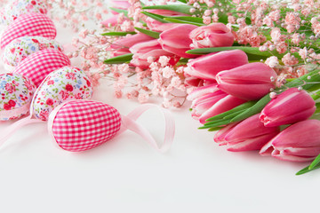 Easter decoration - eggs and tulips