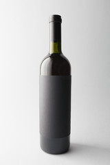 Red Wine bottle on background