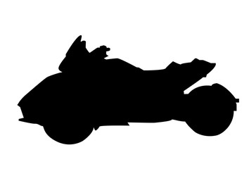 Silhouette of a motorcycle. Vector icon. Design element. 