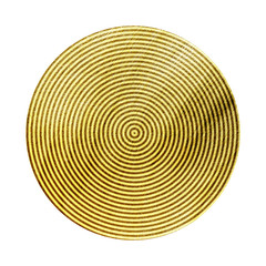 Gold concentric circles. Design element