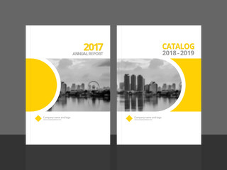 Cover design for annual report and business catalog, magazine, flyer or booklet. Brochure template layout. A4 cover vector EPS-10 sample image with Gradient Mesh.