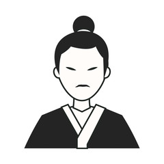 man japan costume traditional vector illustration eps 10