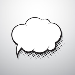 Comic speech bubble for text. Vector illustration.