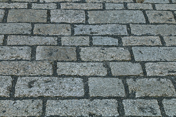 The texture of the street stones and boulders
