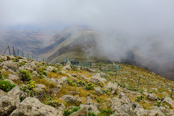 Berglandschaft auf der Bergspitze Pico de la Zarza 