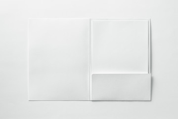 Corporate stationery mockup. Presentation folder and letterhead