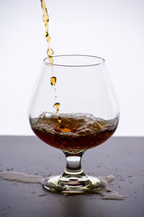 Glass of expensive cognac