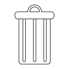 trash can garbage environment recycle thin line vector illustration eps 10