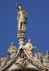 Fototapeta na wymiar Saint Marks Basilica Statues Venice Italy