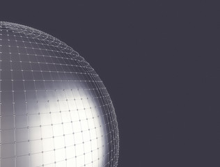 abstract 3d rednering global connect network