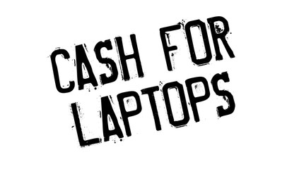 Cash For Laptops rubber stamp. Grunge design with dust scratches. Effects can be easily removed for a clean, crisp look. Color is easily changed.