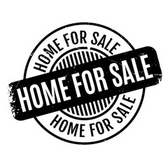 Home For Sale rubber stamp. Grunge design with dust scratches. Effects can be easily removed for a clean, crisp look. Color is easily changed.