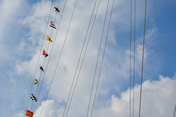 Marina ropes and sky