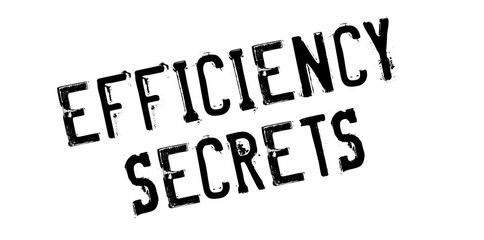 Fototapeta premium Efficiency Secrets rubber stamp. Grunge design with dust scratches. Effects can be easily removed for a clean, crisp look. Color is easily changed.