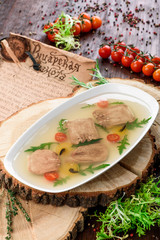 Jellied meat  cow tongue dish aspic