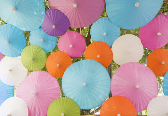 Colorful paper umbrella