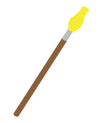 Isolated art brush on a white background, Vector illustration