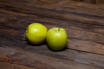 Two green apples
