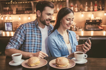Couple at the cafe