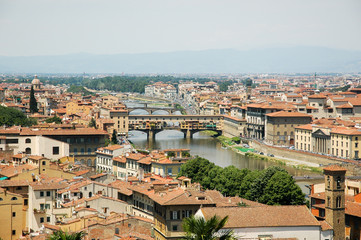 Fototapeta na wymiar Florenz Stadtansicht von der Piazza Michelangelo