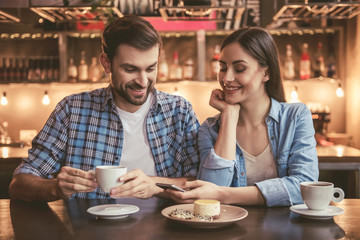 Couple at the cafe