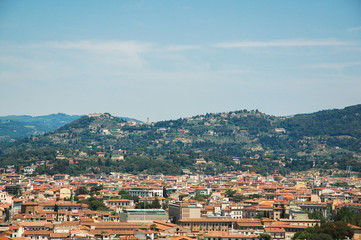Fototapeta na wymiar Stadtansícht Florenz mit Blick auf Fiesole