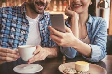 Couple at the cafe