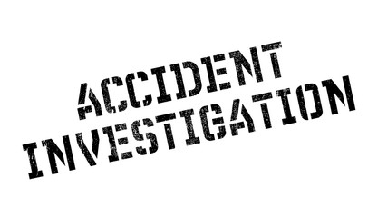 Accident Investigation rubber stamp. Grunge design with dust scratches. Effects can be easily removed for a clean, crisp look. Color is easily changed.